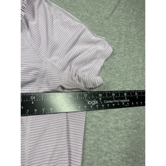 Lululemon‎ Women’s Lilac Short Sleeve Shirt W/ Ruffles Sz 6 - Picture 3 of 9